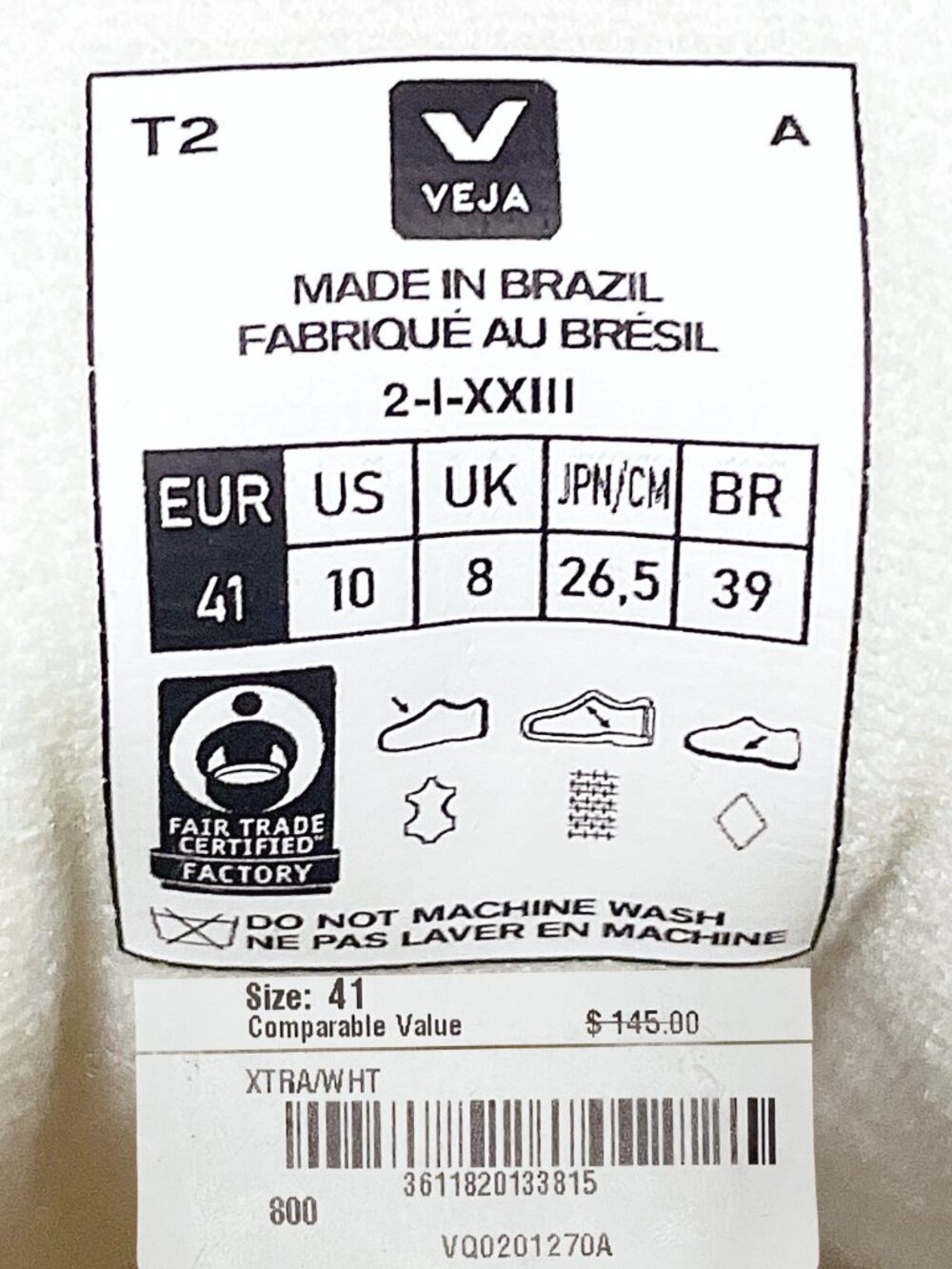 VEJA V-15 Mid Top Sneakers NWT Extra White Leather Sizes 8 9 10 - Picture 8 of 11